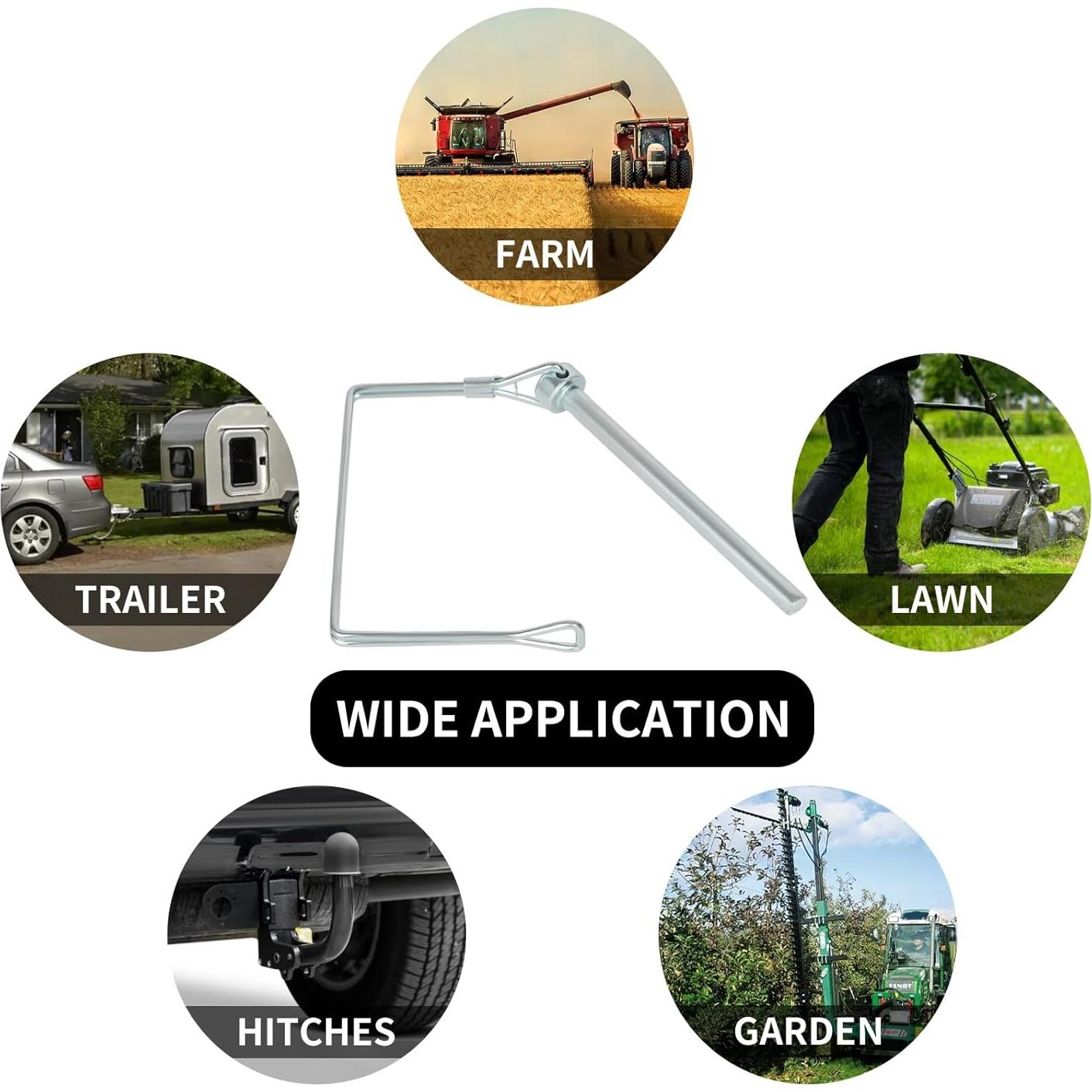 Paquete de 2 Pasadores de Seguridad YIQQPLOS 6.3mm x 80mm