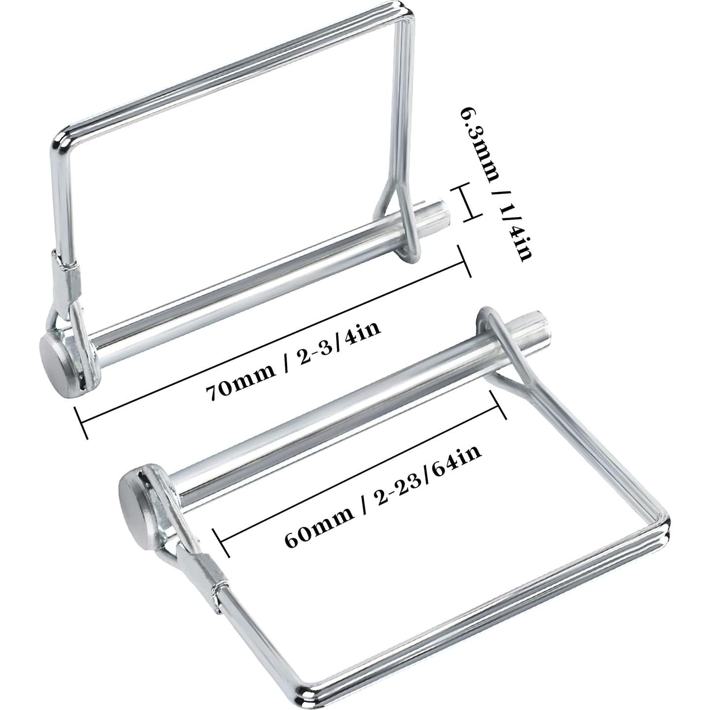 Paquete de 10 Pasadores de Remolque PINAILER 7 cm x 0.6 cm