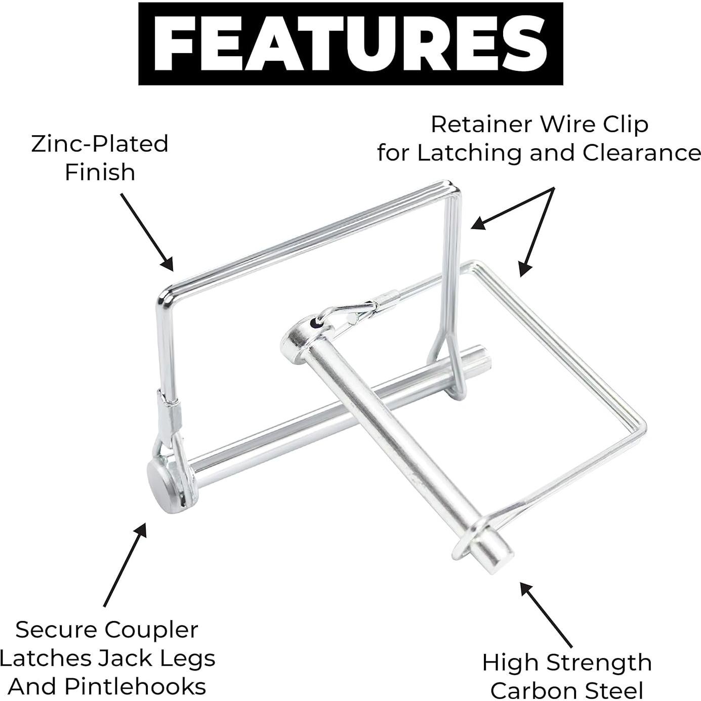 Paquete de 10 Pasadores de Remolque PINAILER 7 cm x 0.6 cm