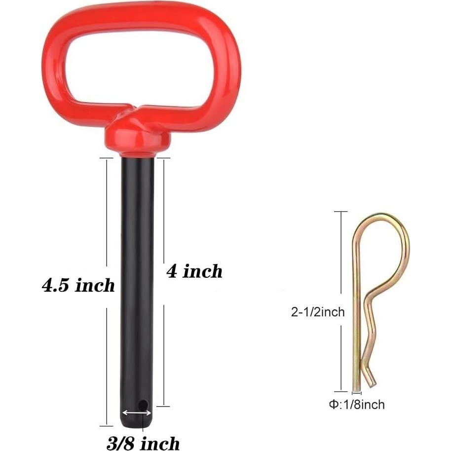 Pasador de Enganche de Remolque Comonc 3/8" Rojo - 2 Pcs