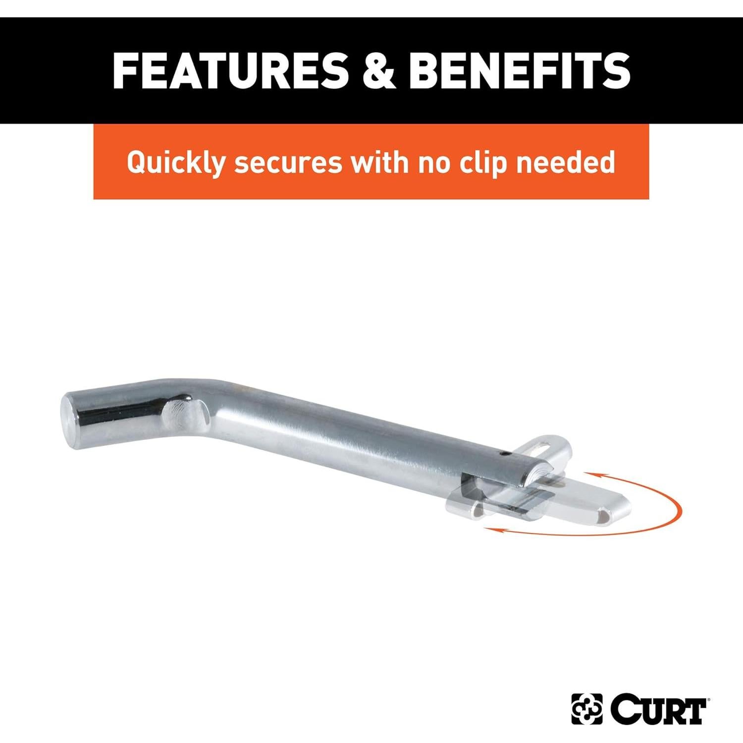 Pasador de Remolque Giratorio CURT 21551 1.59 cm Zinc