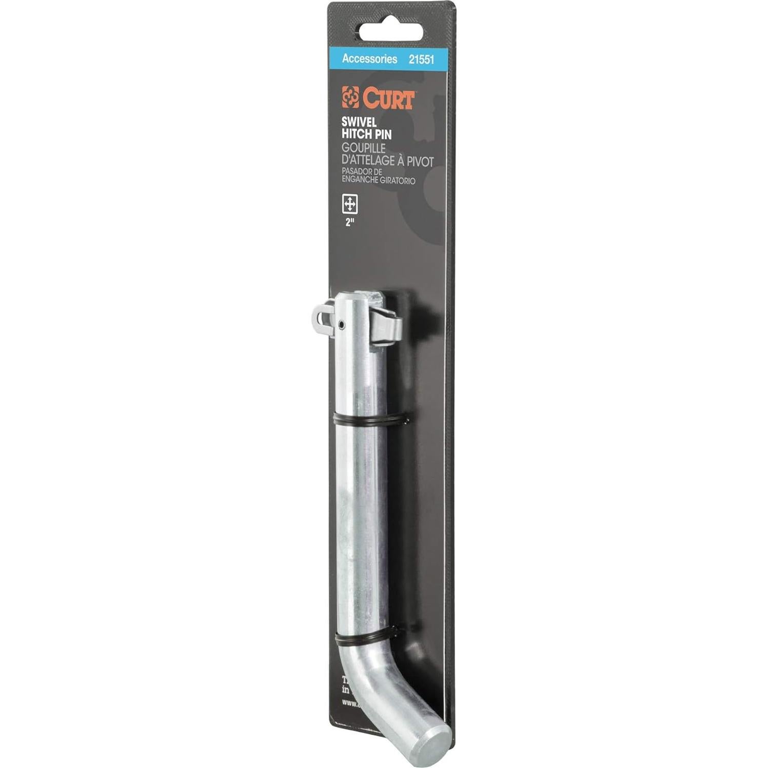 Pasador de Remolque Giratorio CURT 21551 1.59 cm Zinc