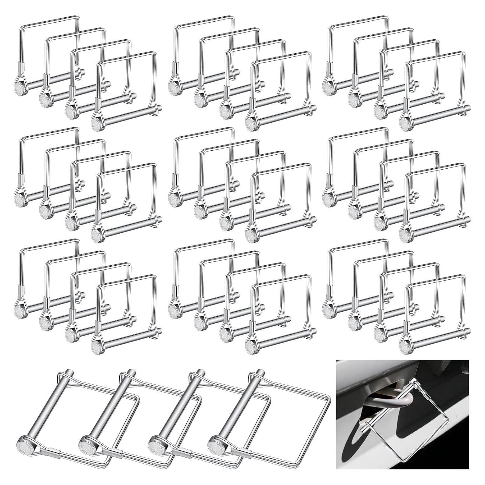 60 Piezas Pin de Remolque Cuadrado Pelopy 0.64 cm x 6.99 cm