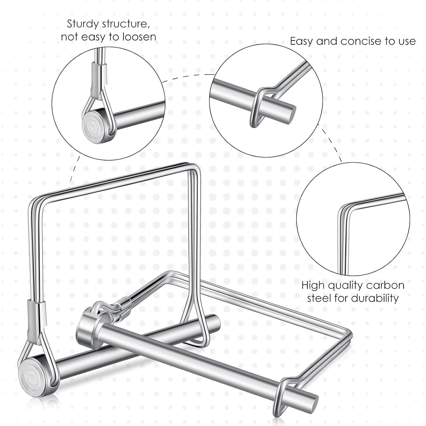60 Piezas Pin de Remolque Cuadrado Pelopy 0.64 cm x 6.99 cm
