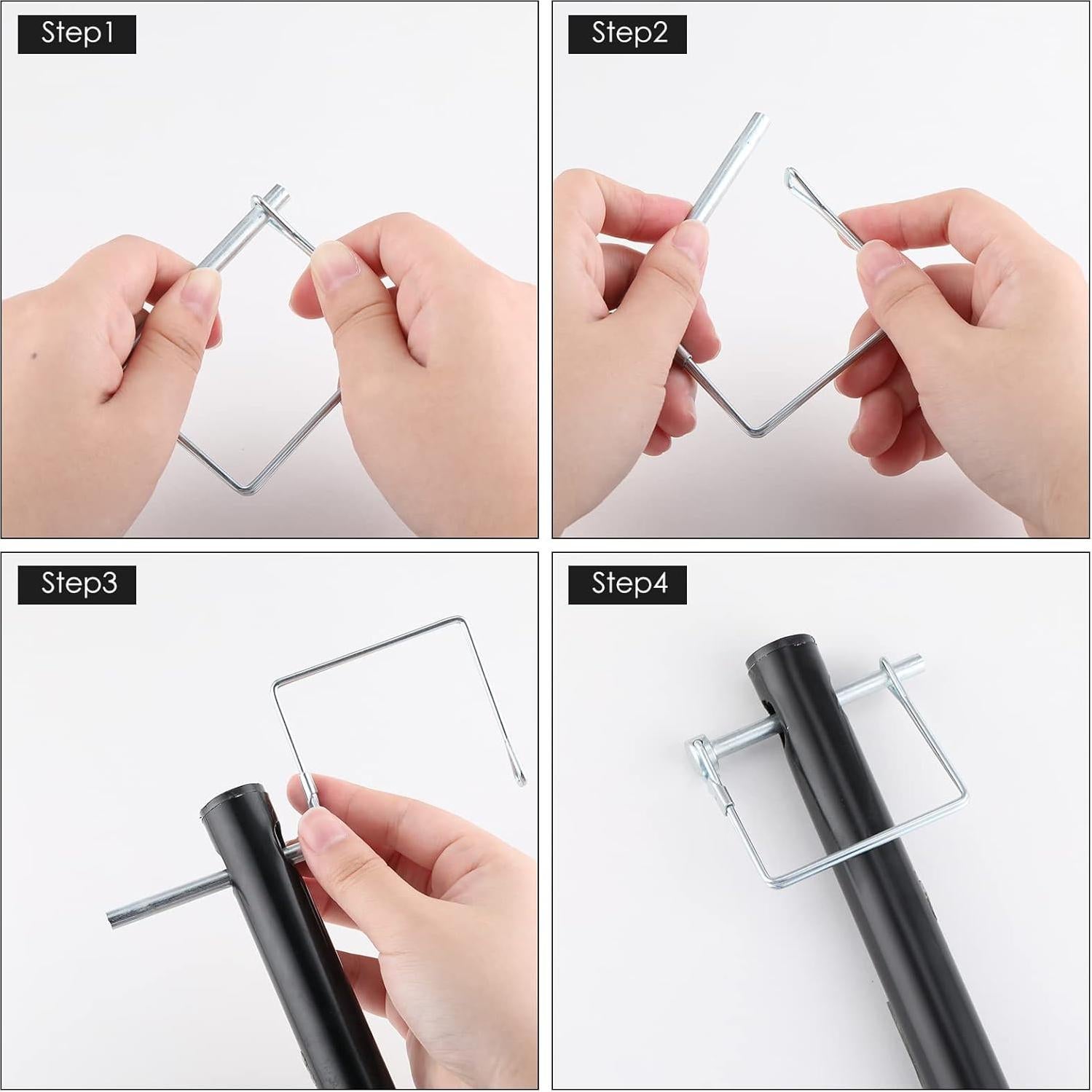 60 Piezas Pin de Remolque Cuadrado Pelopy 0.64 cm x 6.99 cm