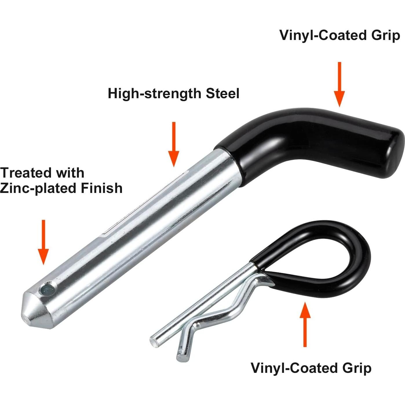 Pasador de Enganche TOPSHINE 5/8" Diámetro 4 Piezas