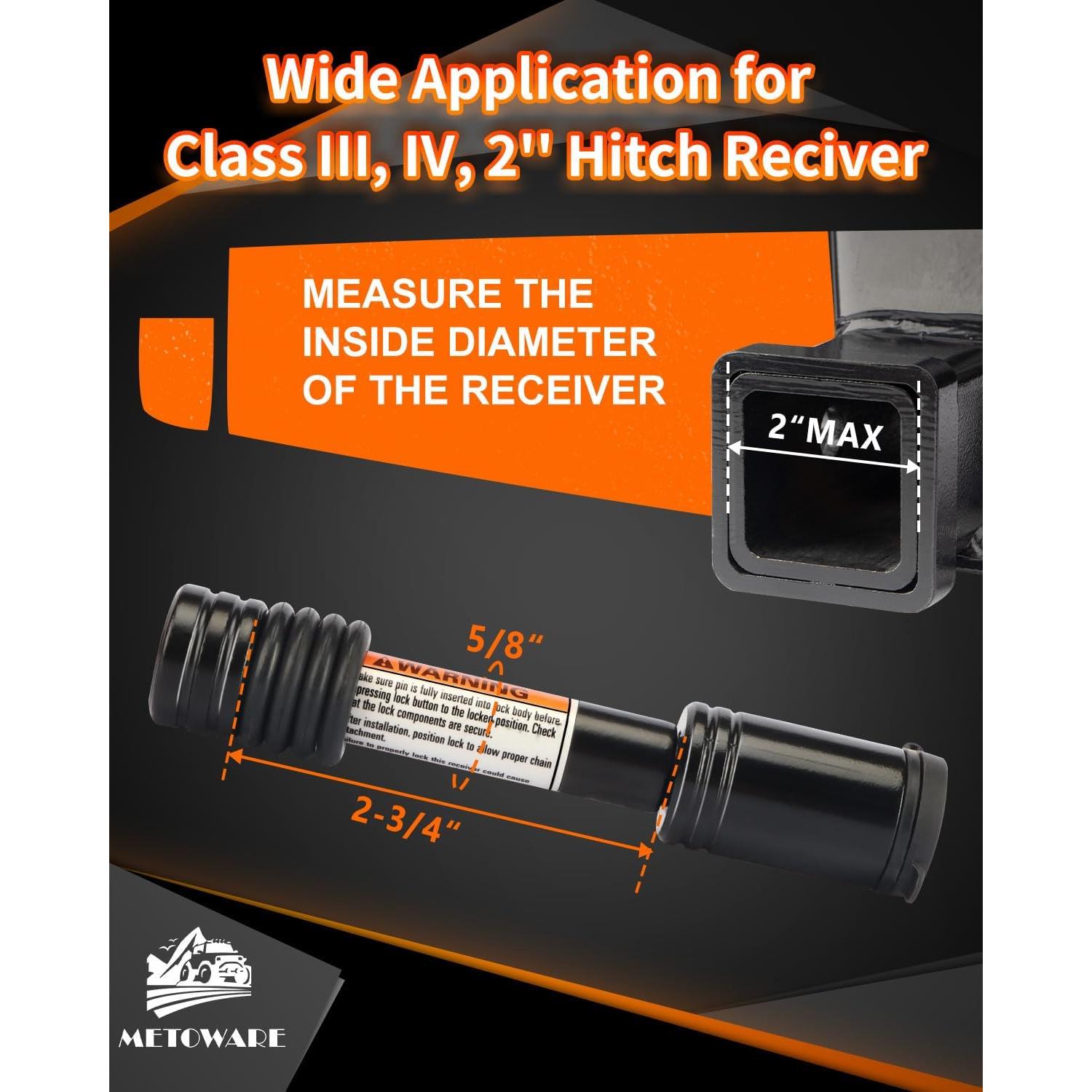 Cerradura de Enganche METOWARE 5/8" Antirrobo para Remolque