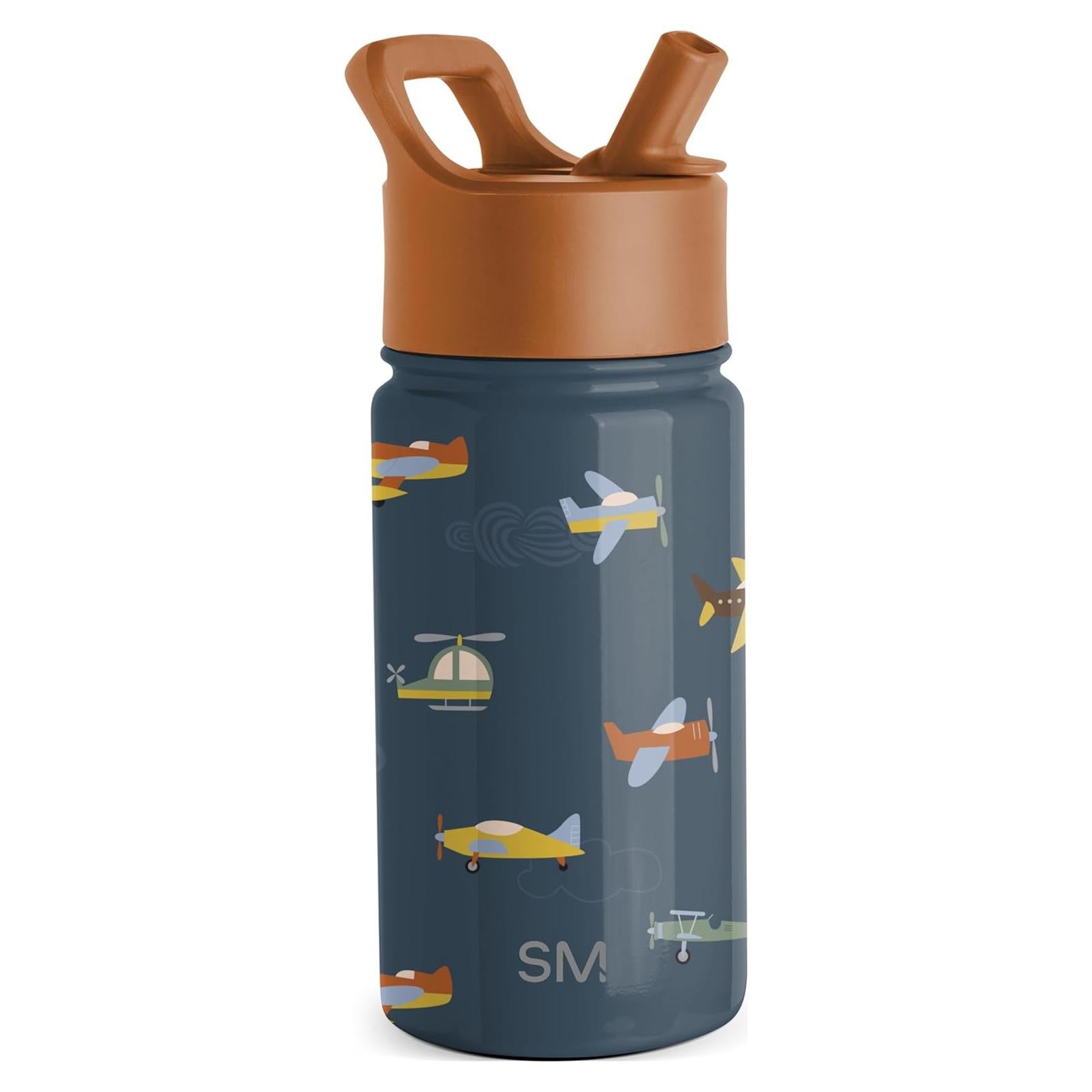 Botella de Agua Aislada Simple Modern 414ml Niños Ruedas Arriba