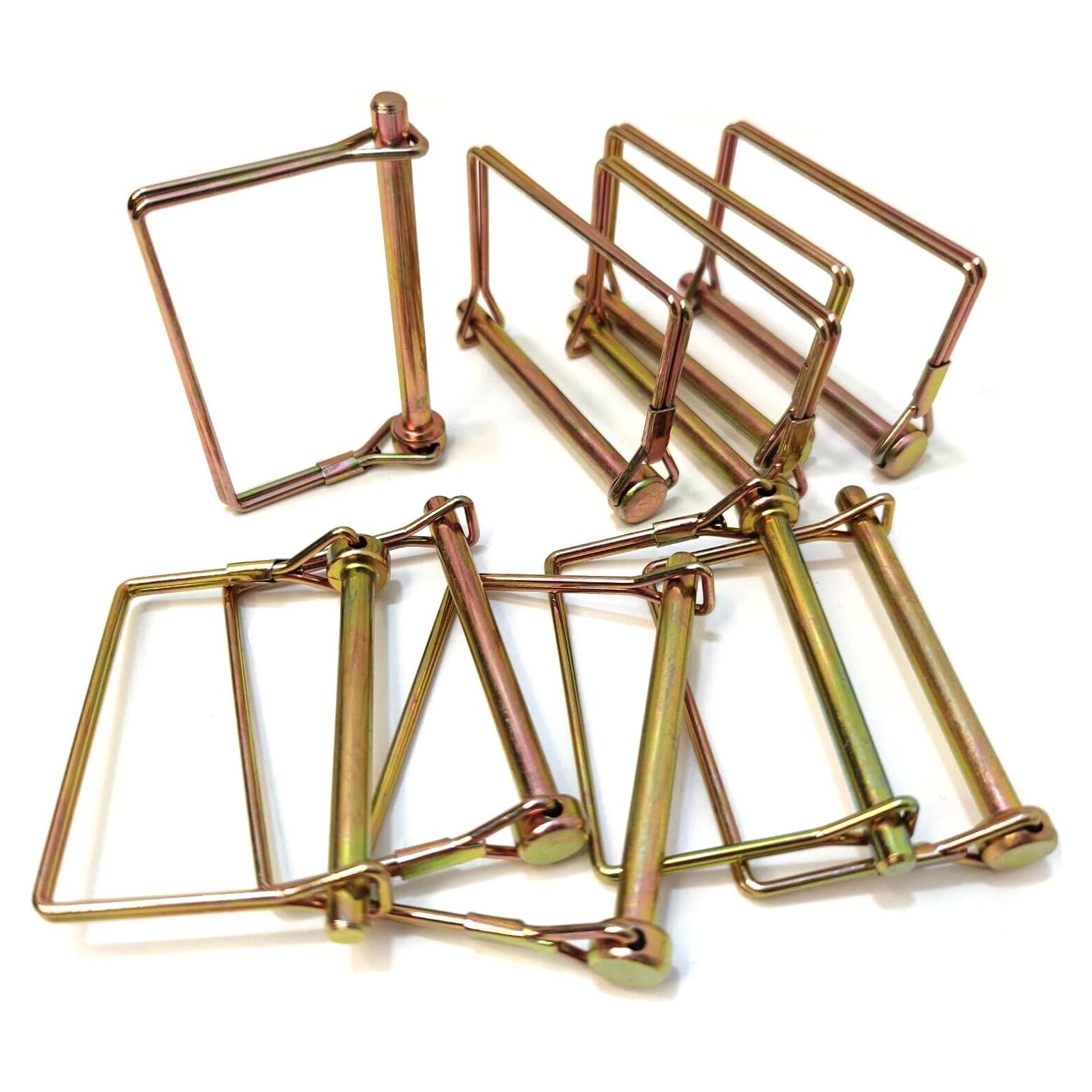 10 Pasadores de Bloqueo ZOROLE 1/4" Galvanizados para Remolque