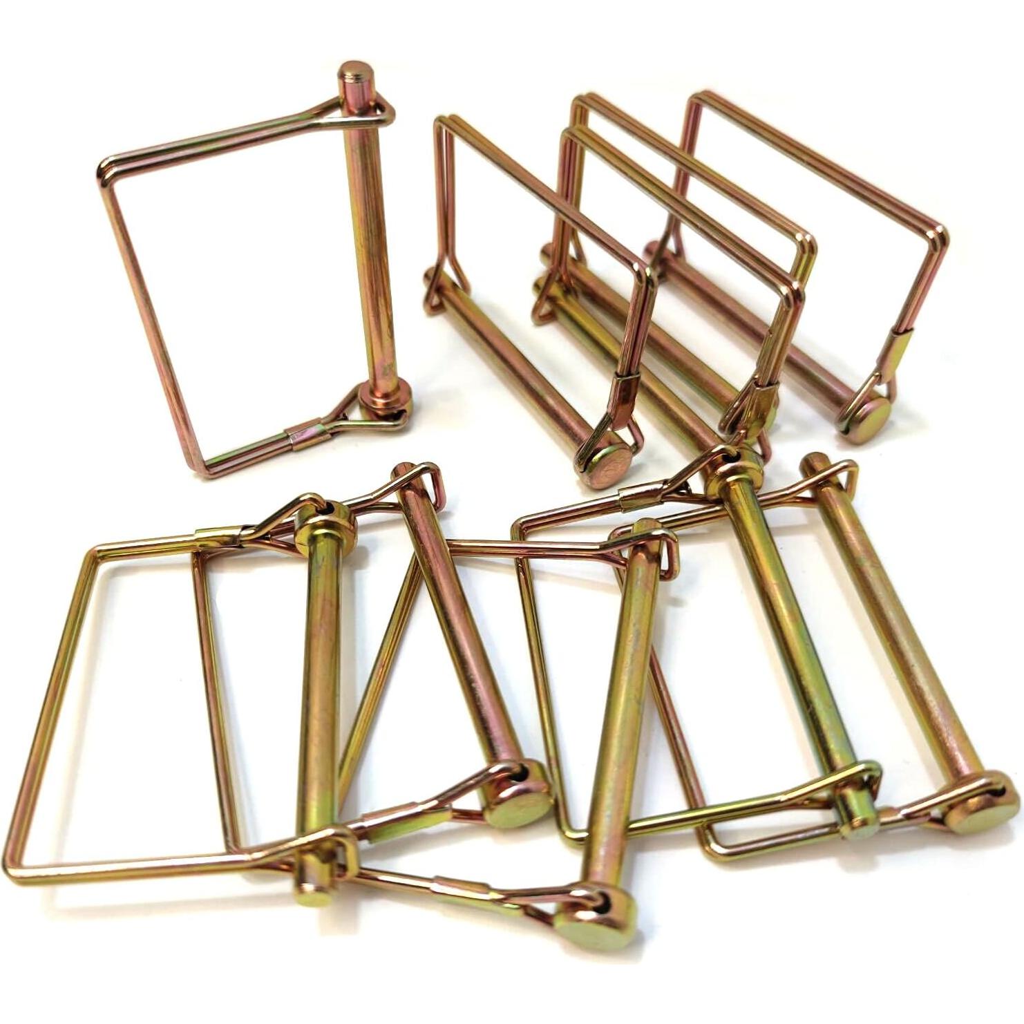 10 Pasadores de Bloqueo ZOROLE 1/4" Galvanizados para Remolque