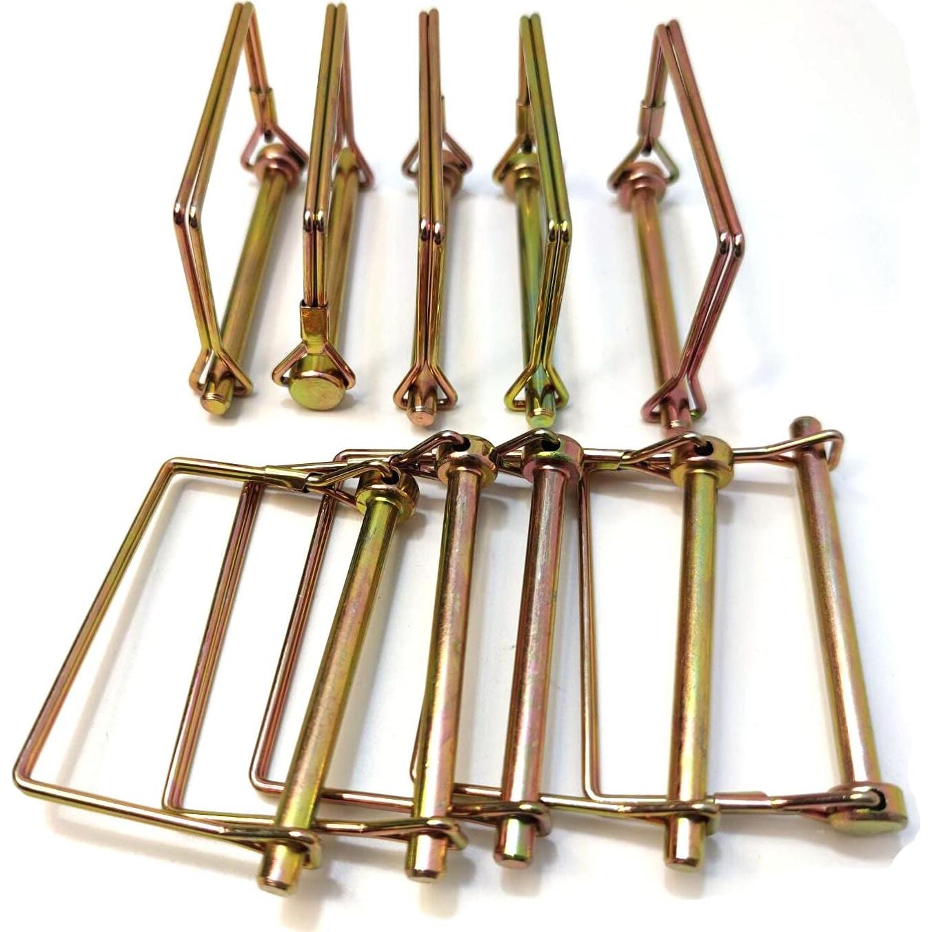 10 Pasadores de Bloqueo ZOROLE 1/4" Galvanizados para Remolque