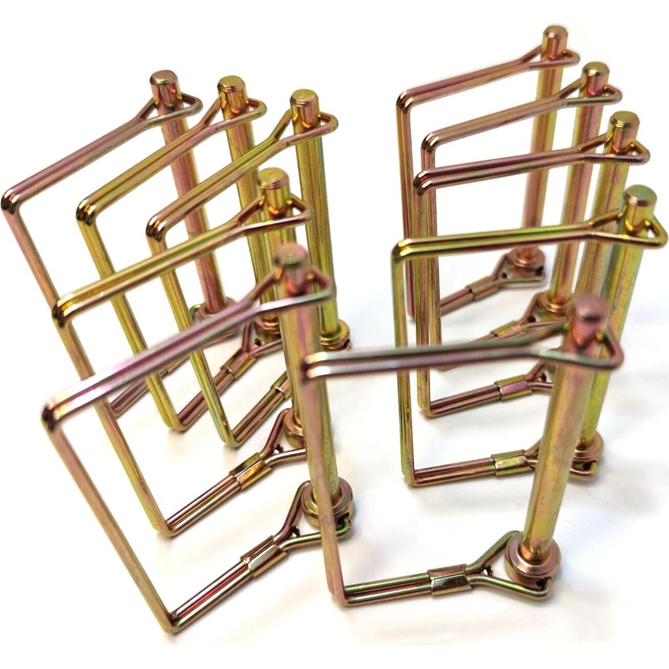 10 Pasadores de Bloqueo ZOROLE 1/4" Galvanizados para Remolque