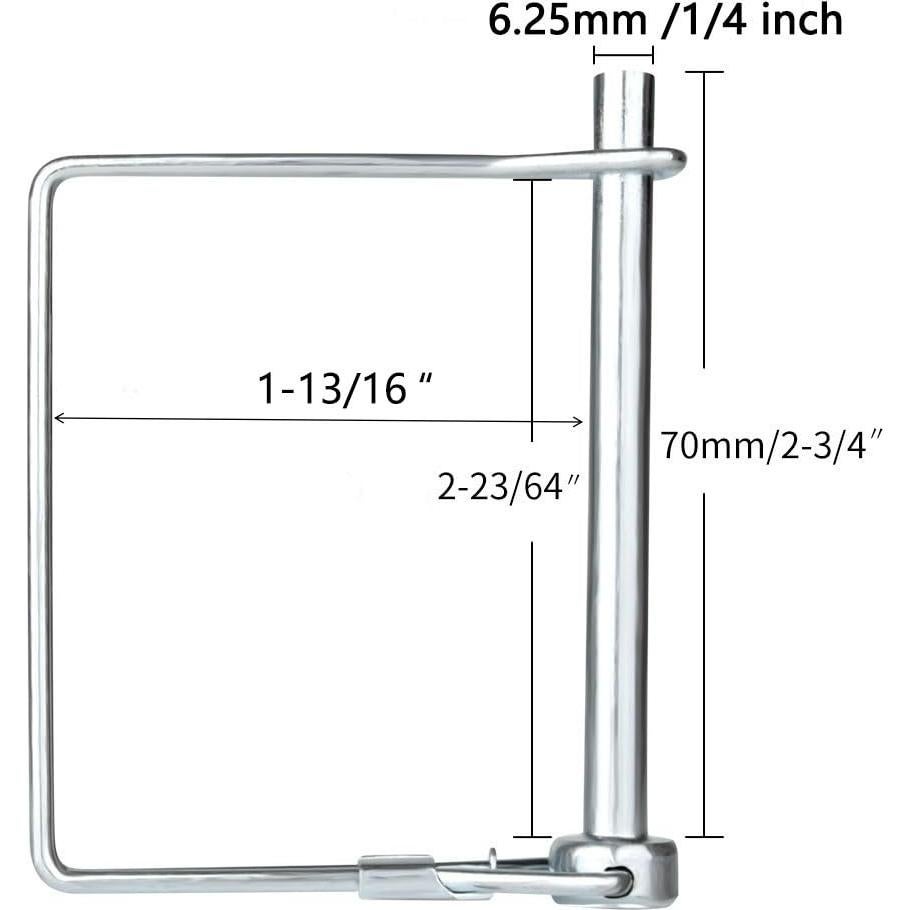 Pasador de bloqueo de eje cuadrado Comonc 6.3mm x 70mm 10 PCS