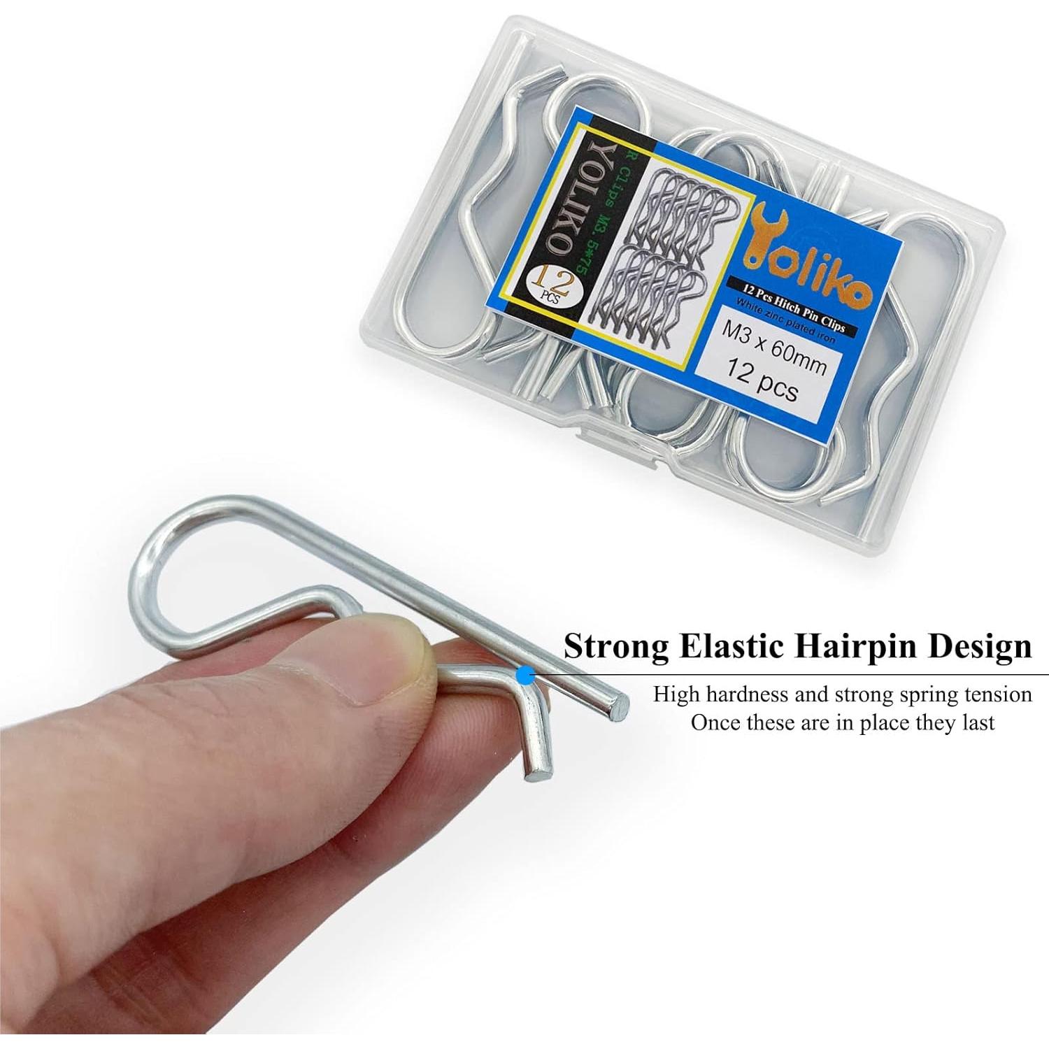 Pasadores de Enganche Yoliko M3x60mm - 12 Piezas Alta Resistencia