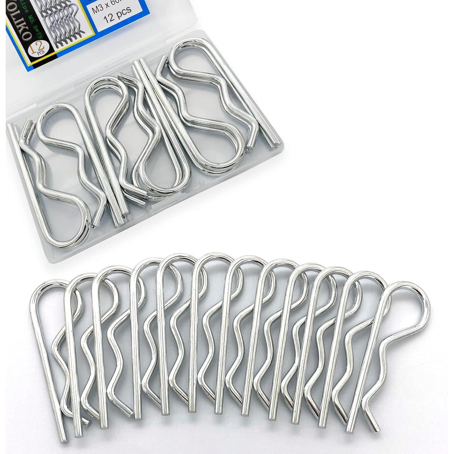 Pasadores de Enganche Yoliko M3x60mm - 12 Piezas Alta Resistencia