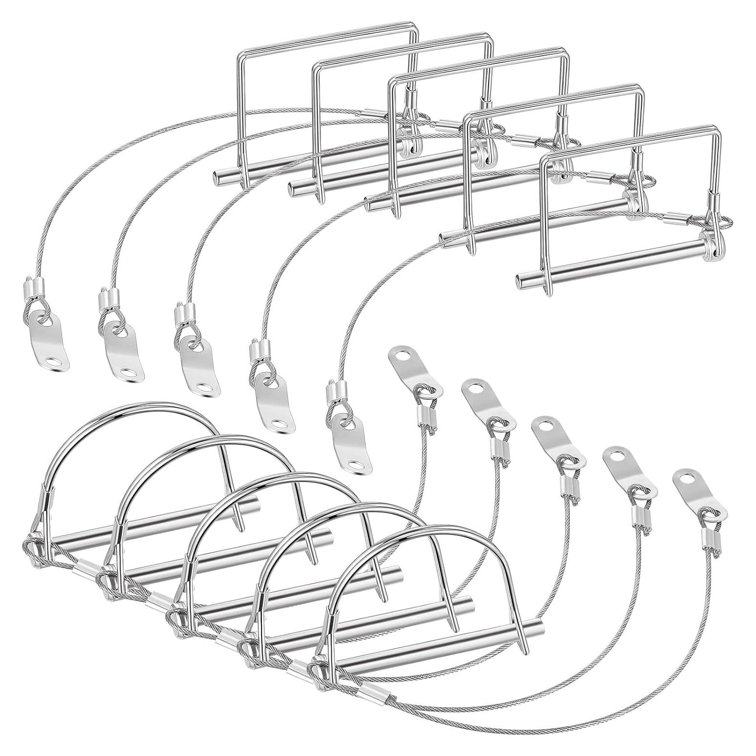 Pasadores de Acoplador de Remolque Umigy 10 Pcs Acero Plata