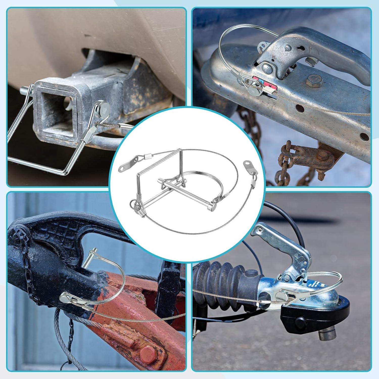Pasadores de Acoplador de Remolque Umigy 10 Pcs Acero Plata