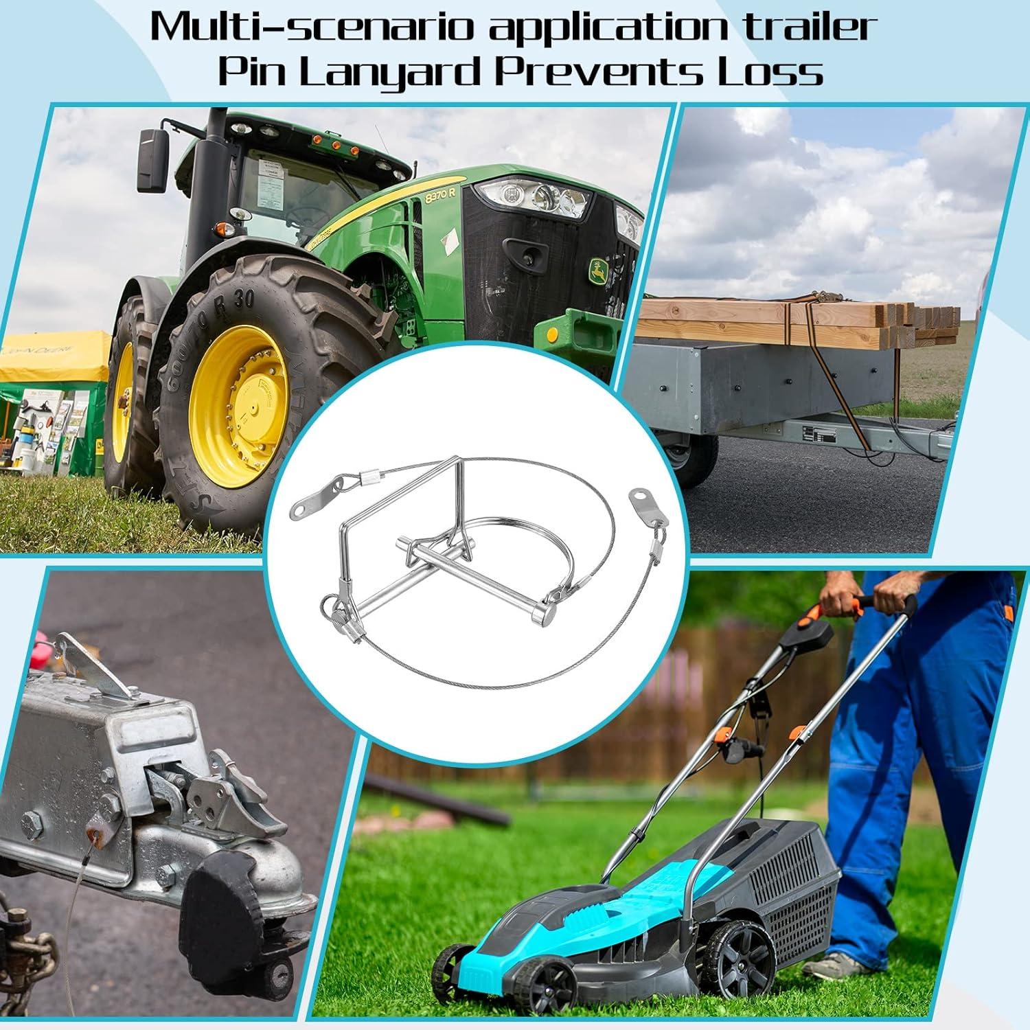 Pasadores de Acoplador de Remolque Umigy 10 Pcs Acero Plata