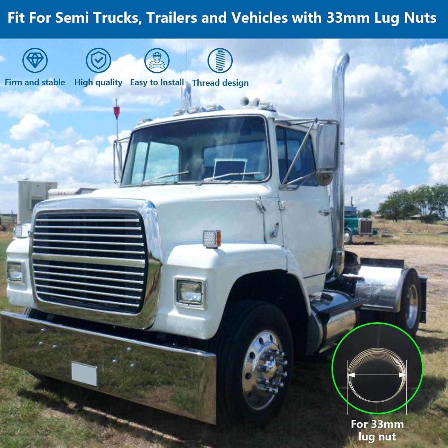 Paquete de 20 Cubiertas de Tuercas de Rueda Grandroad 33mm ABS