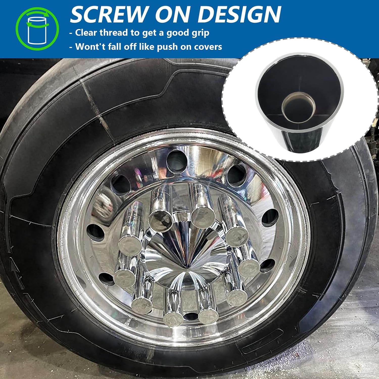 Paquete de 20 Cubiertas de Tuercas de Rueda Grandroad 33mm ABS