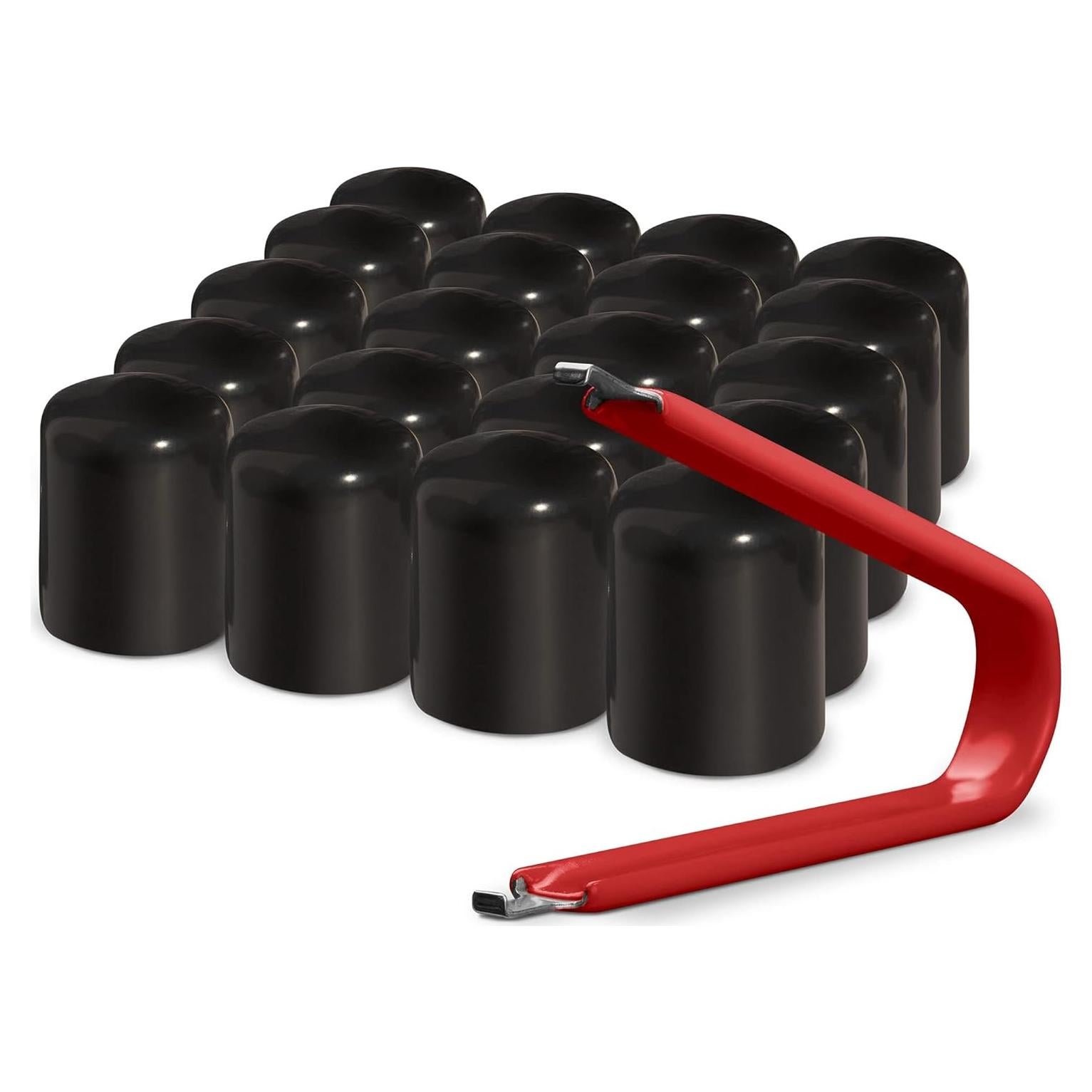 Cubiertas de Tuerca de Llantas ColorLugs Vinilo Negro 21-23 mm 25 Pzas