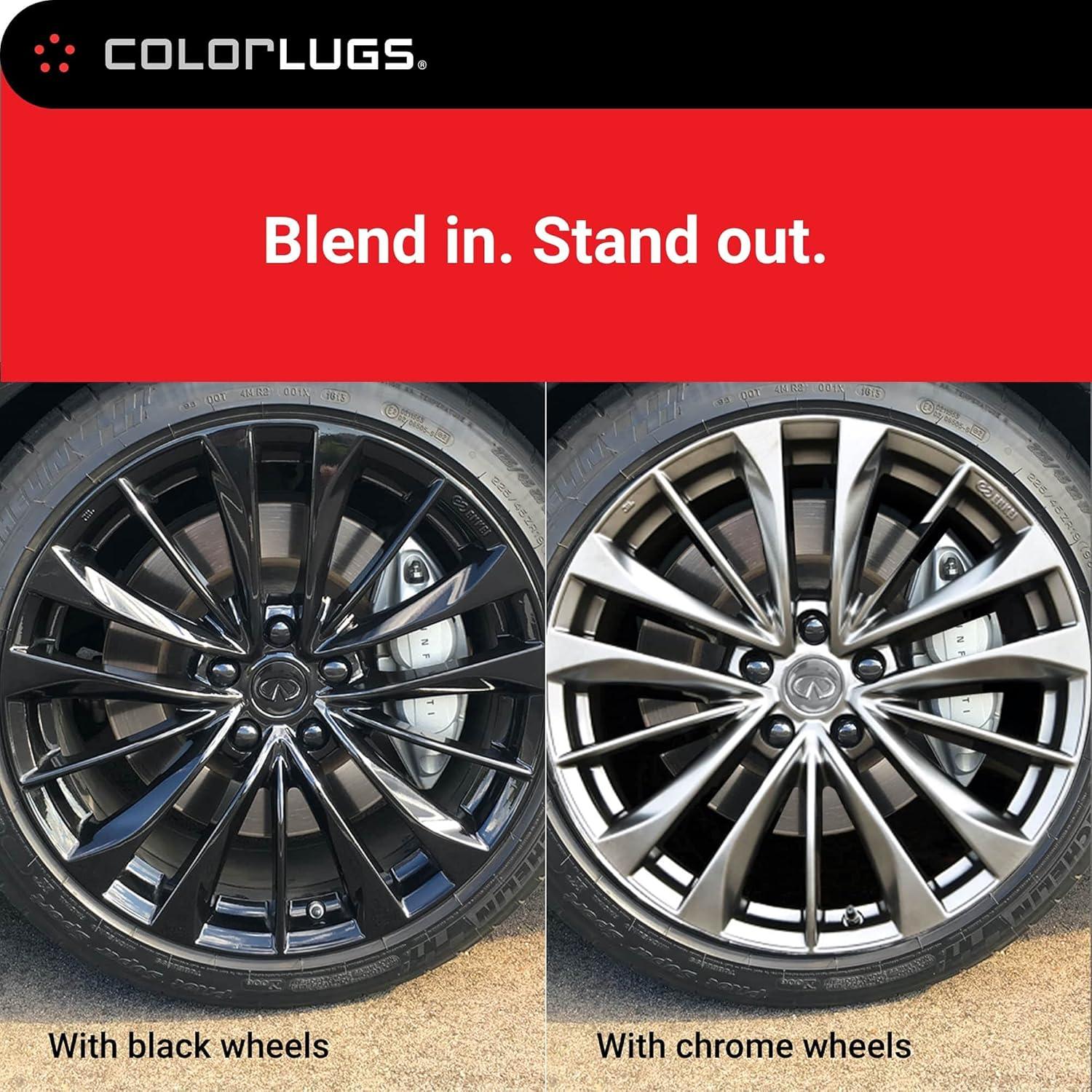 Cubiertas de Tuerca de Llantas ColorLugs Vinilo Negro 21-23 mm 25 Pzas