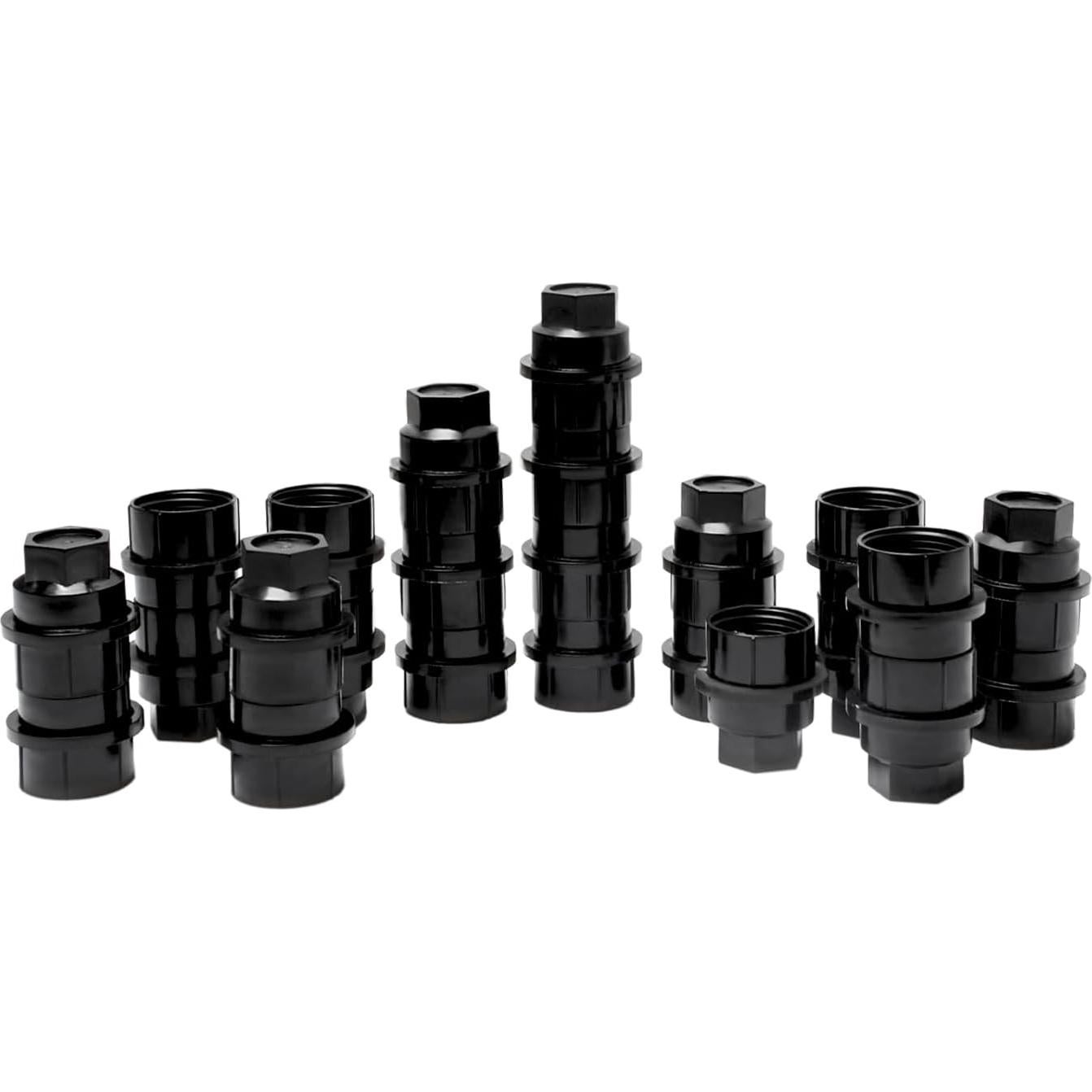 Juego de 24 Tapas de Tuerca de Rueda Mardarth M27x2.0 Negro