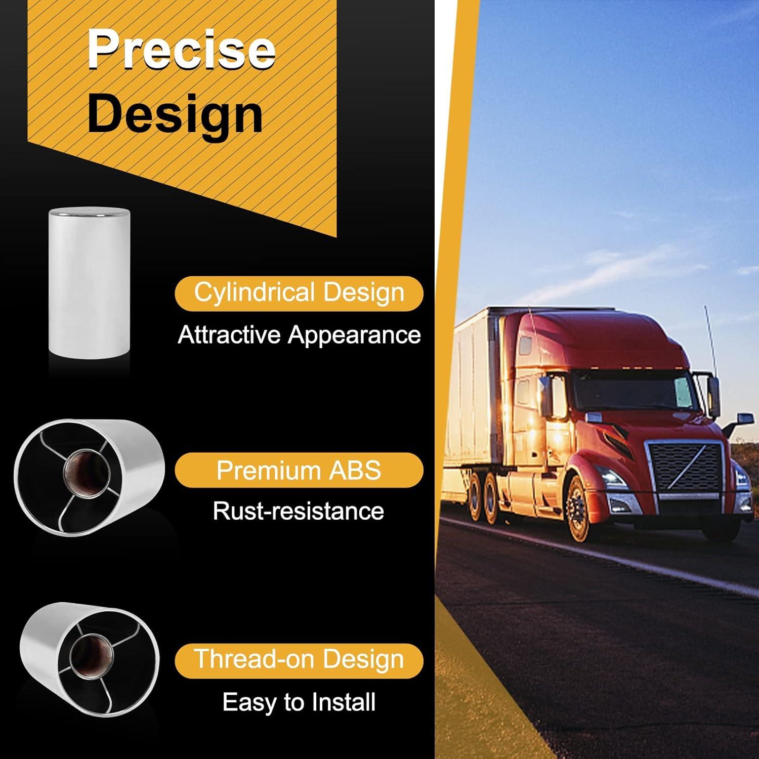 Cubiertas de Tuercas de Llantas HQALTY 33mm 60 Pcs ABS Cromado