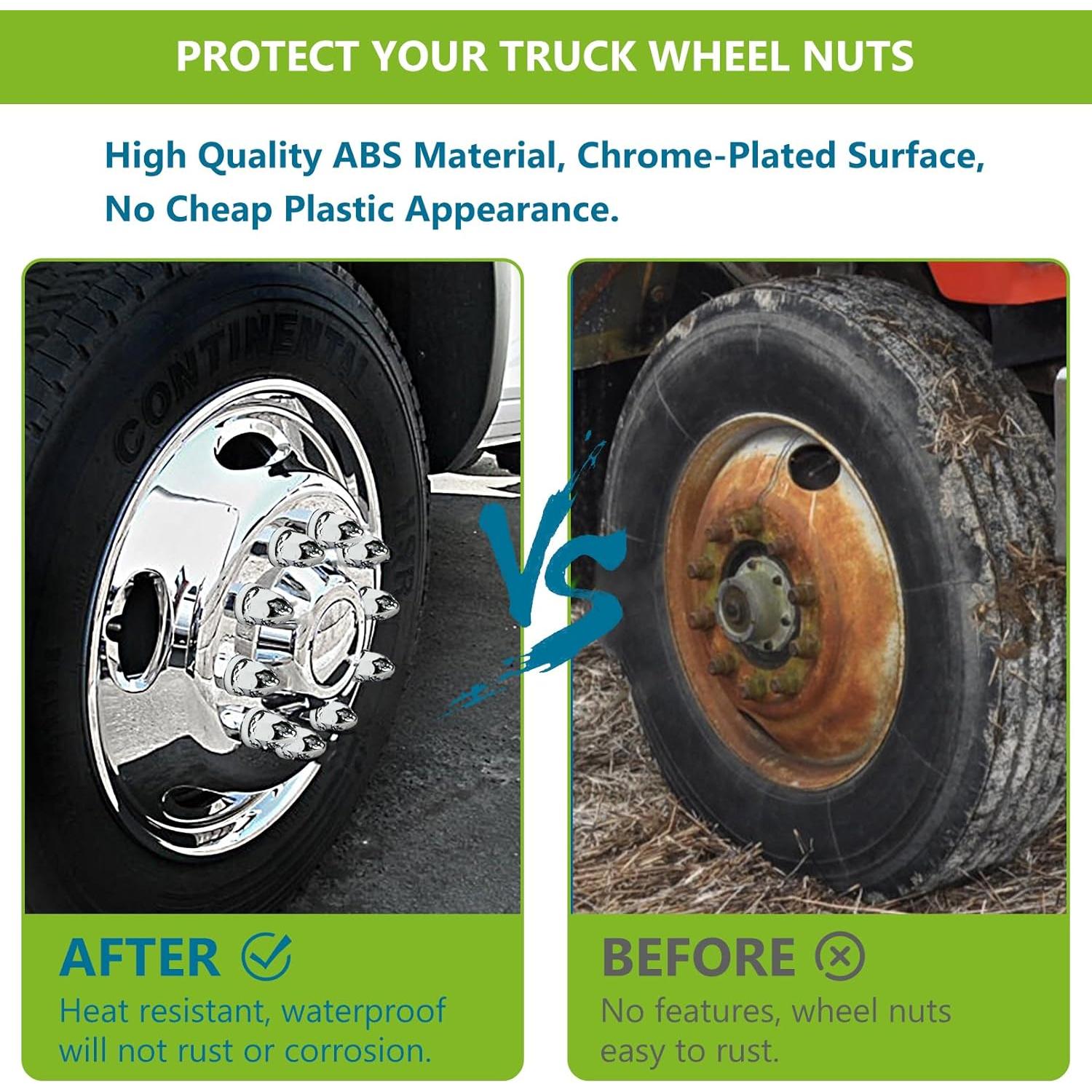 Paquete de 20 Cubiertas de Tuercas de Llantas Grandroad 33mm