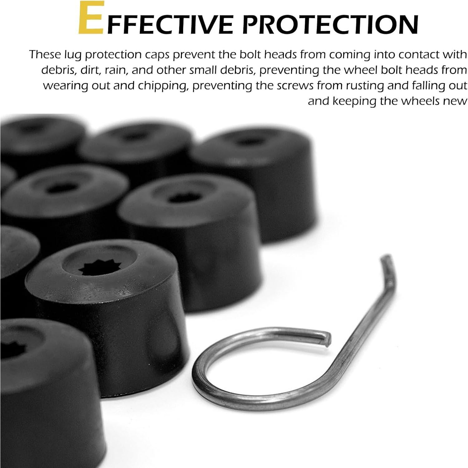 20 Tapas de Tuerca de Rueda Zikefest 17mm para VW Jetta Golf