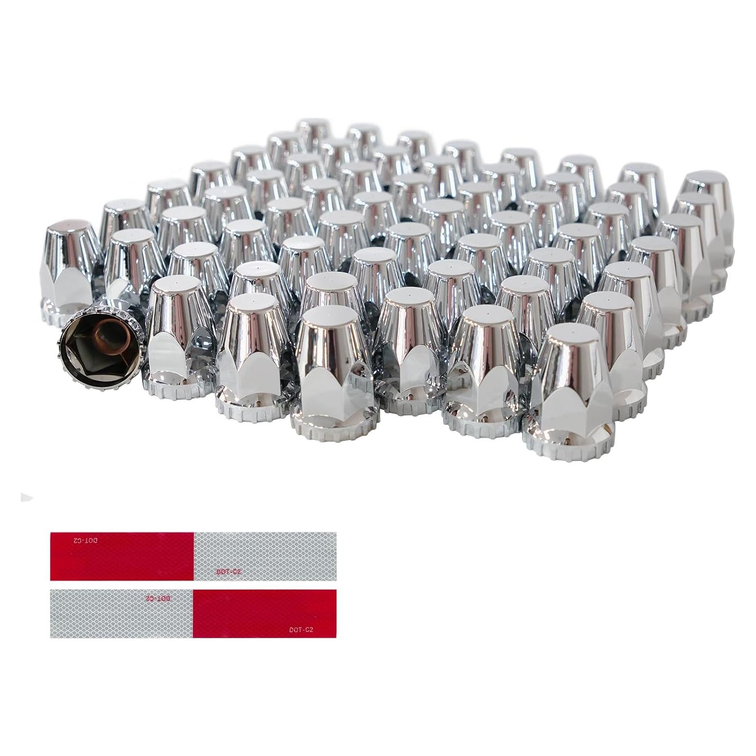60 Cubiertas de Tuercas de Rueda Cromadas WAITTON 33mm para Camiones