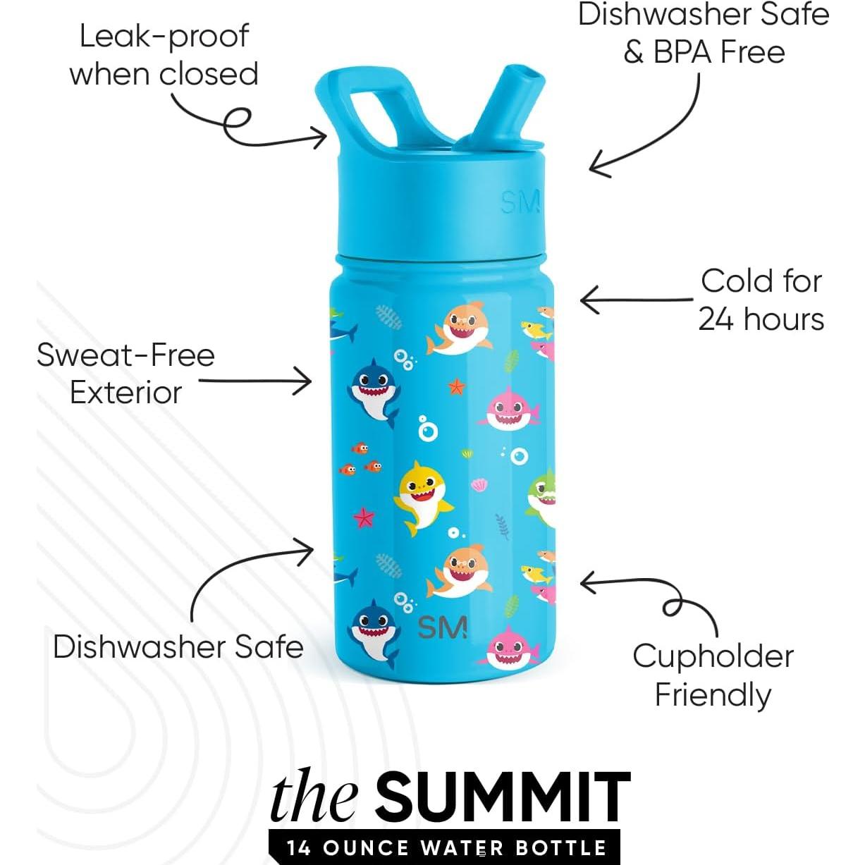 Botella de Agua Simple Modern Baby Shark 414ml Aislada