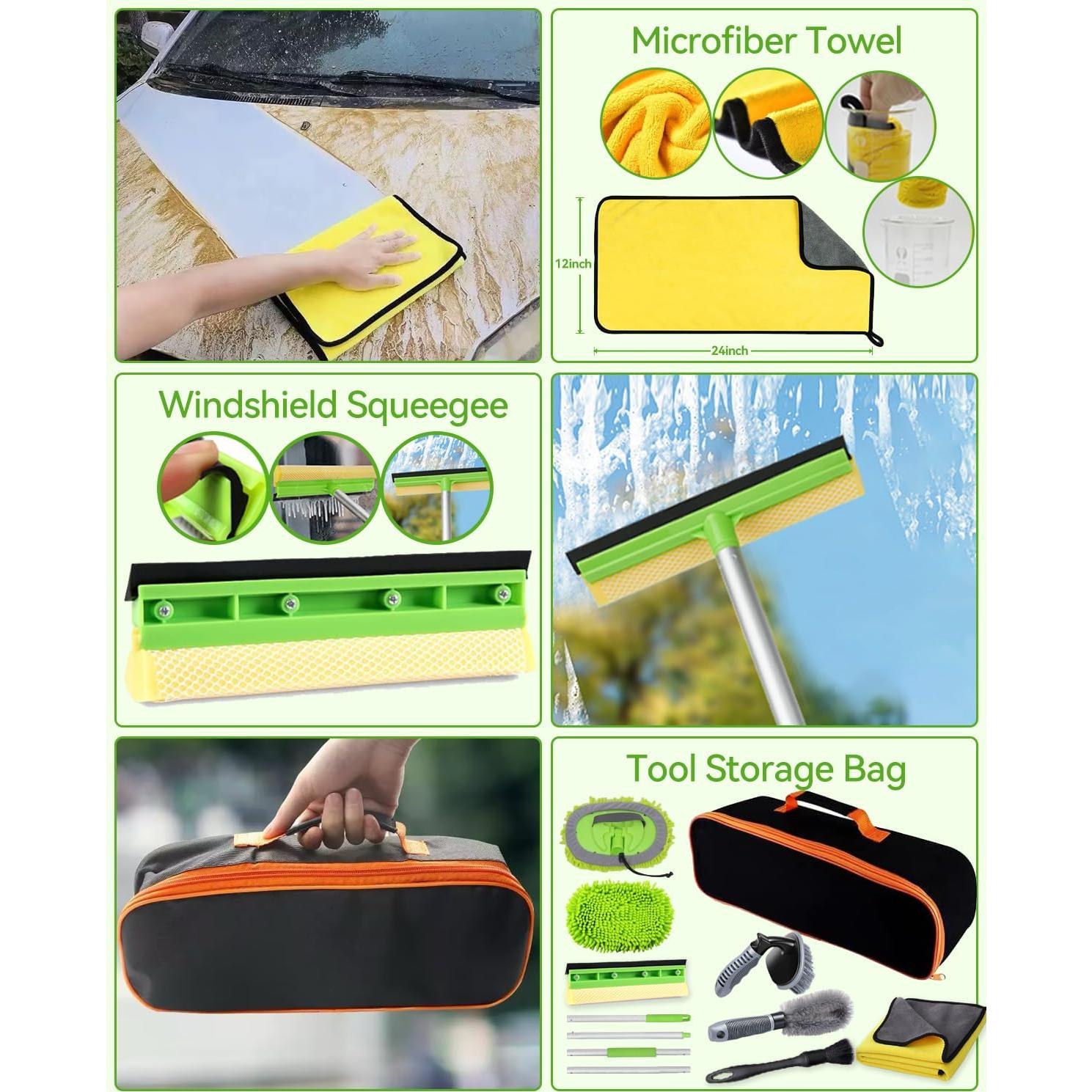 Kit de Lavado de Autos UTOS 8 Piezas con Cepillo 157 cm