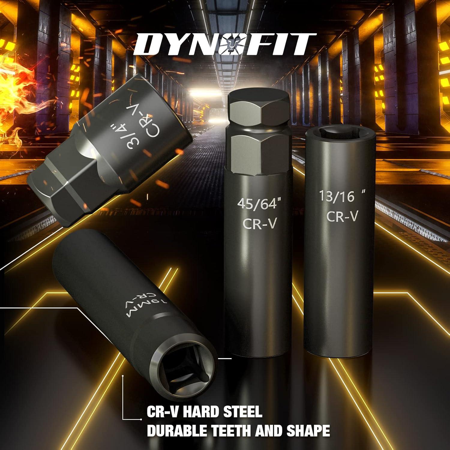 Kit de Llave para Tuercas de Rueda Dynofit 8 Piezas CR-V