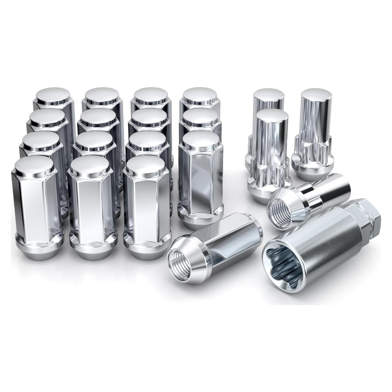 Kit de Tuercas de Rueda White Knight 791909XLAM Cromado M14x1.5