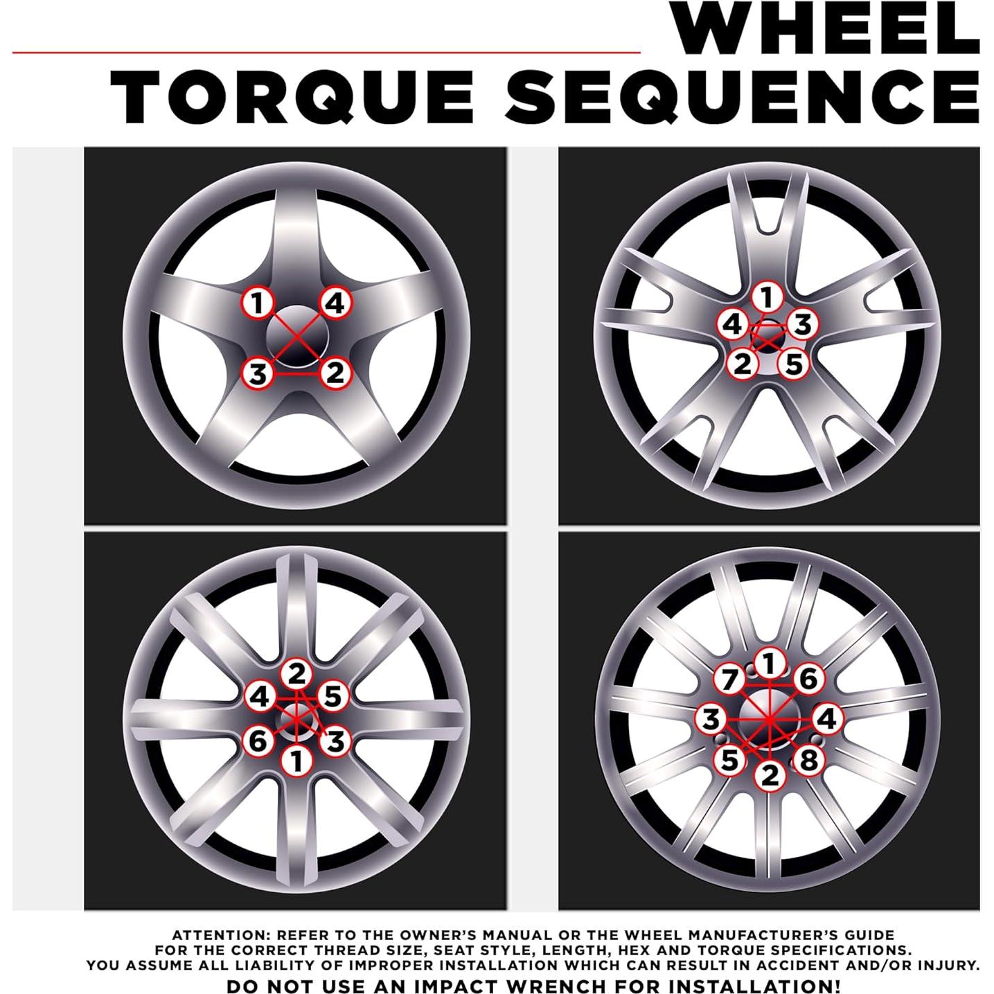 Kit de Tuercas de Rueda White Knight 791909XLAM Cromado M14x1.5