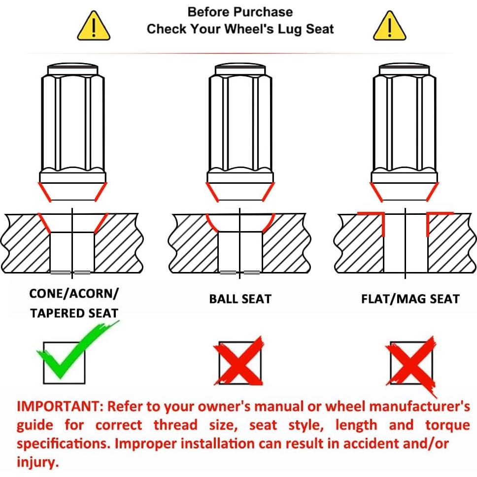 Kit de Tuercas de Rueda White Knight 791909XLAM Cromado M14x1.5
