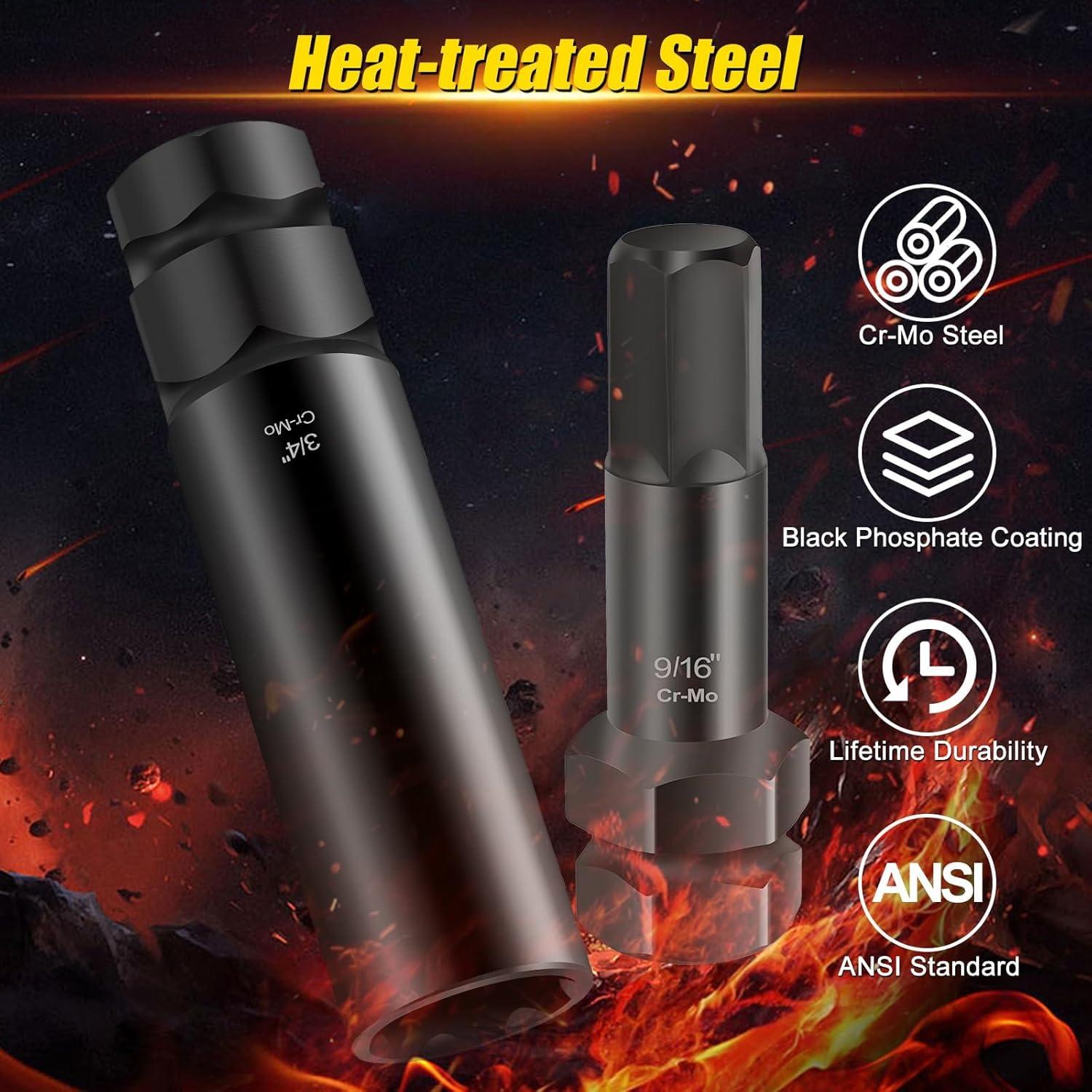 Conjunto de Llave de Tuerca Topec 16 Piezas Acero CR-MO