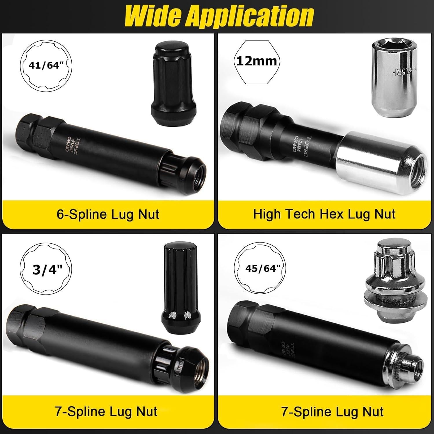 Conjunto de Llave de Tuerca Topec 16 Piezas Acero CR-MO