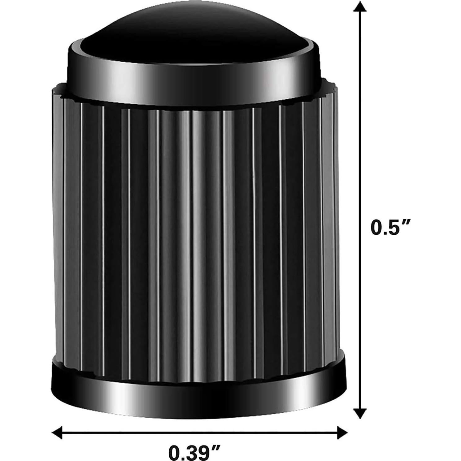 CKAuto 50 Tapas de Válvula Neumático Universal Negro