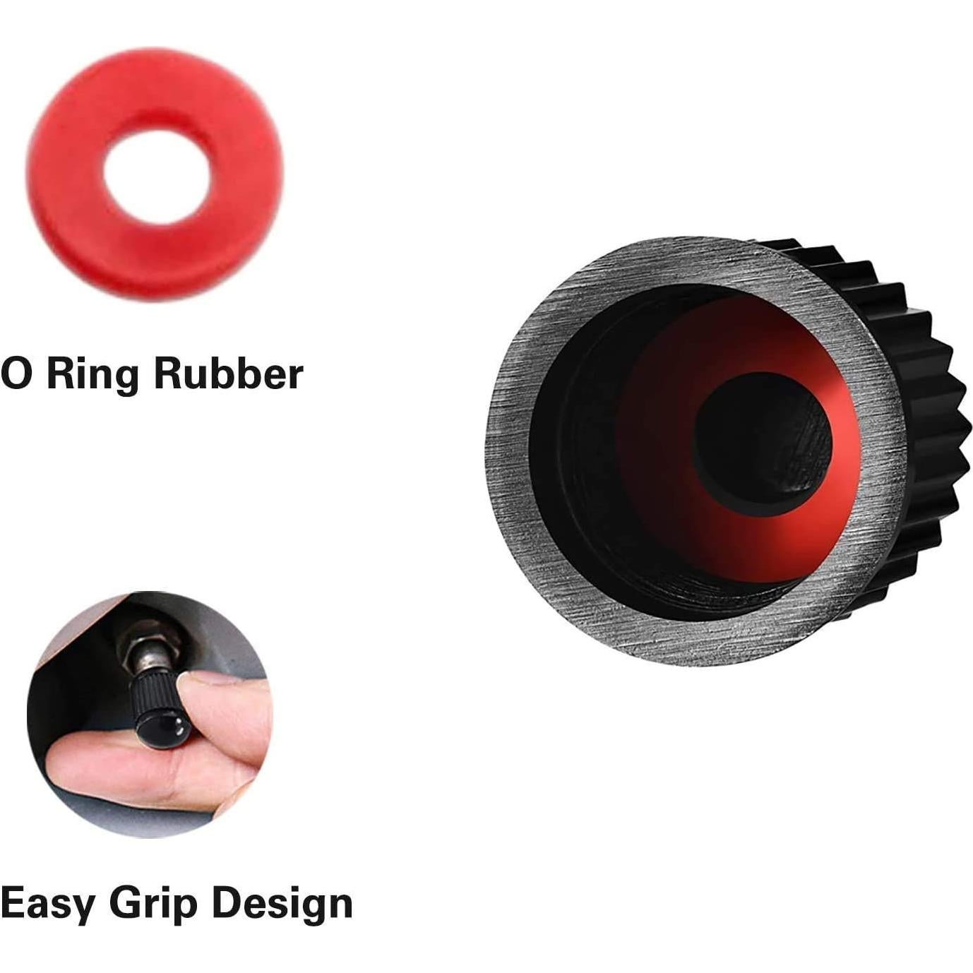 CKAuto 50 Tapas de Válvula Neumático Universal Negro