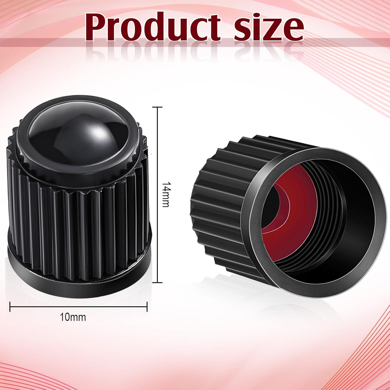 Tapas de Válvula de Neumático Outus 20 Piezas Plástico Negro