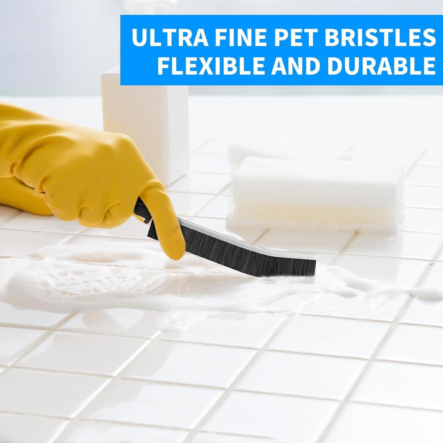 Cepillo de limpieza de ranuras 4TH - Cerdas duras, negro