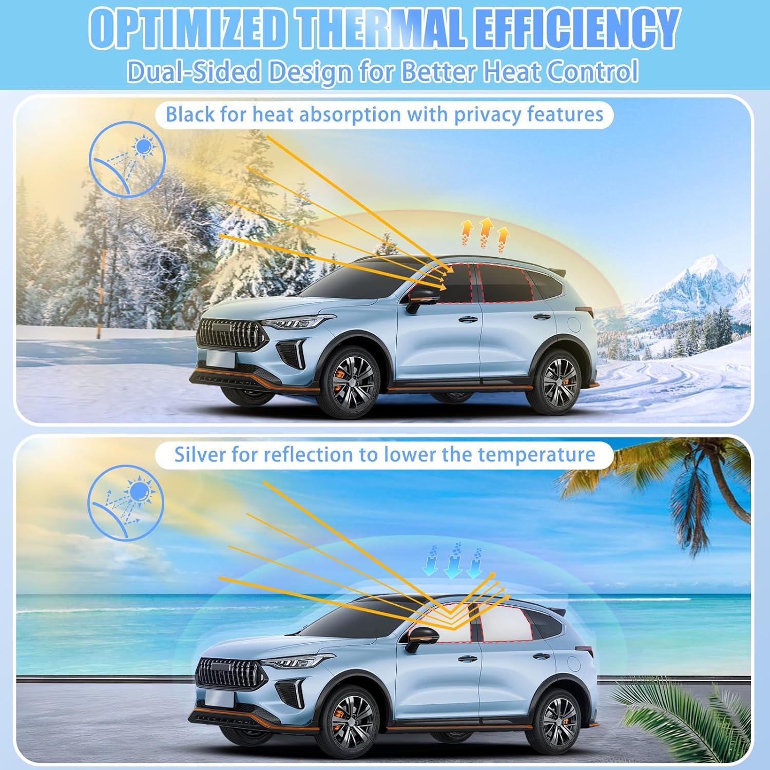 Sombra de Ventana de Auto ZATOOTO - Reversible Plateado y Negro