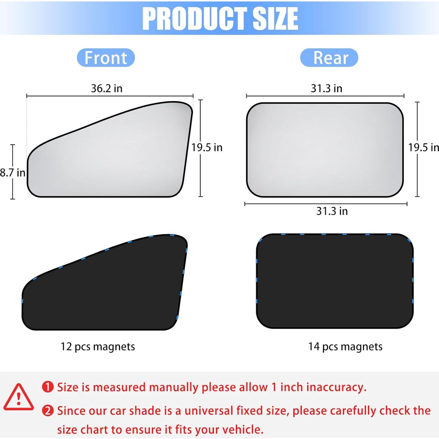 Sombra de Ventana de Auto ZATOOTO - Reversible Plateado y Negro