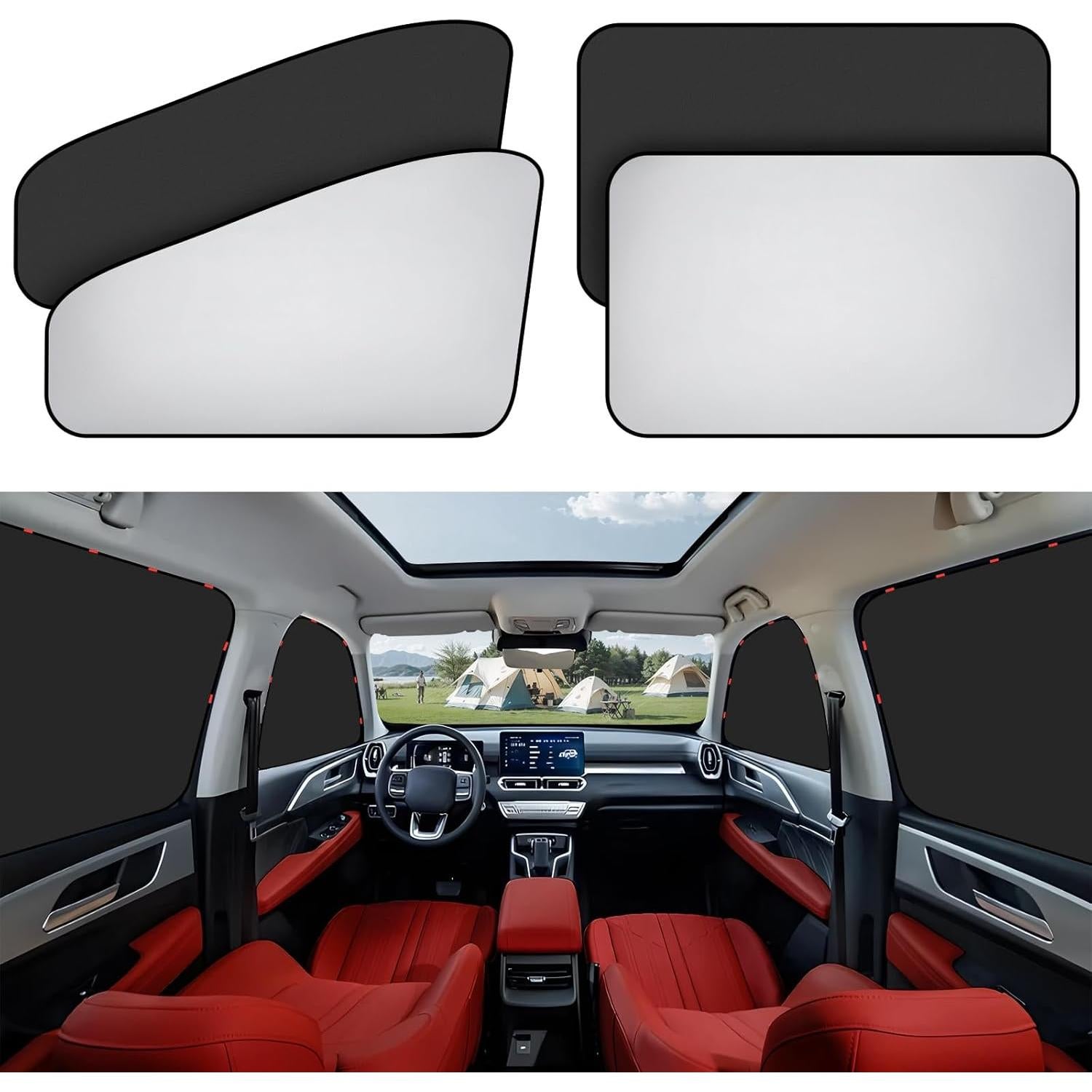 Sombra de Ventana de Auto ZATOOTO - Reversible Plateado y Negro