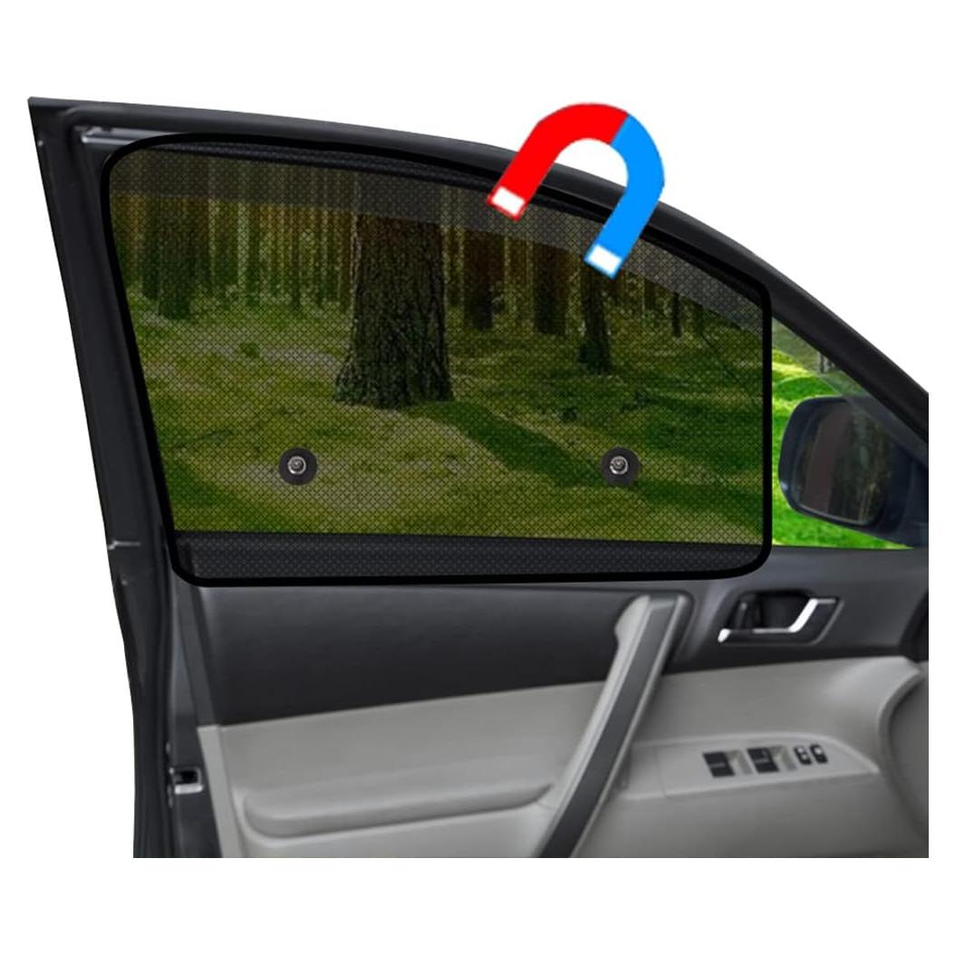 Sombrillas Magnéticas para Ventanas de Auto Ovege 2 Pcs UV