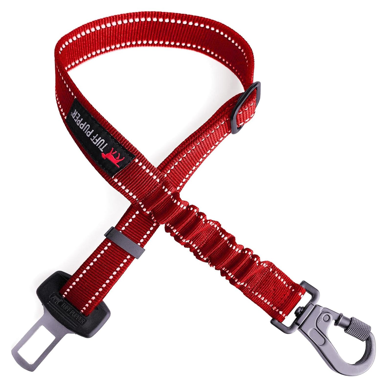 Cinturón de Seguridad para Perros Tuff Pupper Rojo Ajustable