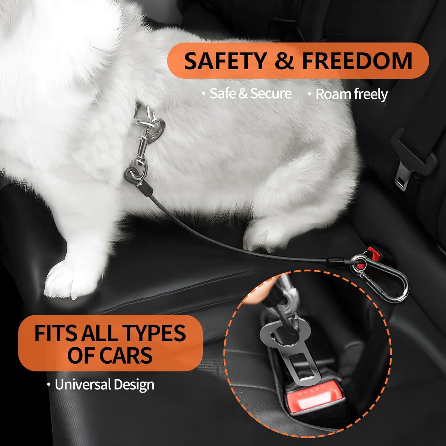 Cinturón de Seguridad para Perros Libbipaw 80cm Negro 2pcs