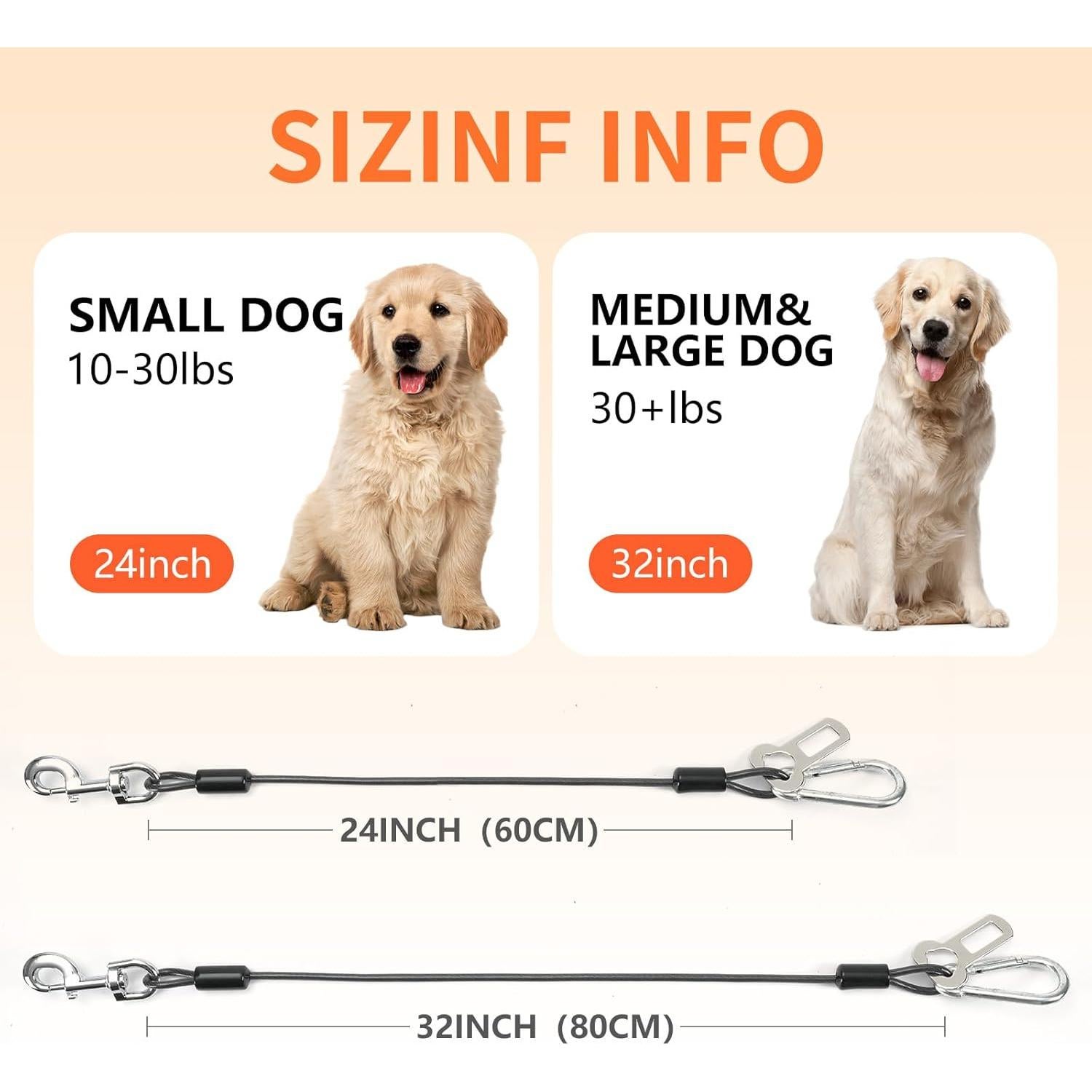 Cinturón de Seguridad para Perros Libbipaw 80cm Negro 2pcs